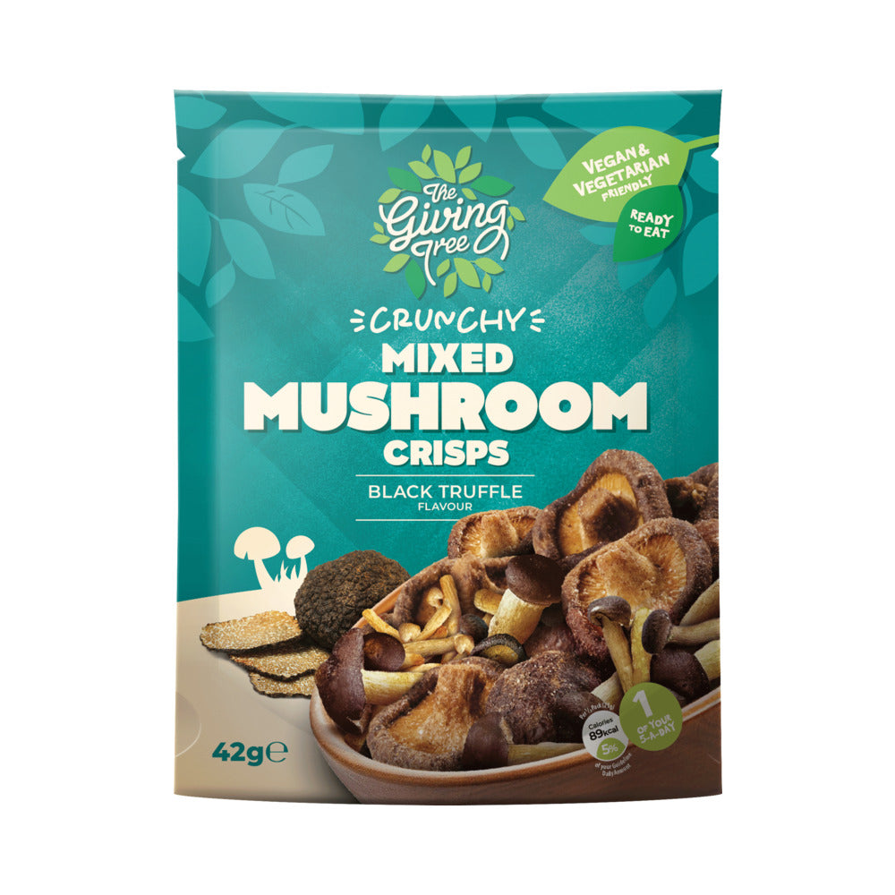 Giving Tree Snacks_Vacuum Fried Mixed Mushroom With Black Truffle 42g-pack of 12