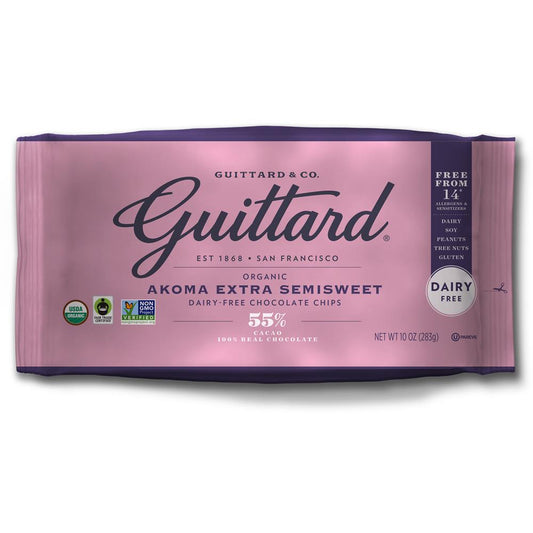 Guittard_'Akoma' Organic Chocolate Baking Chips. Allergen free.