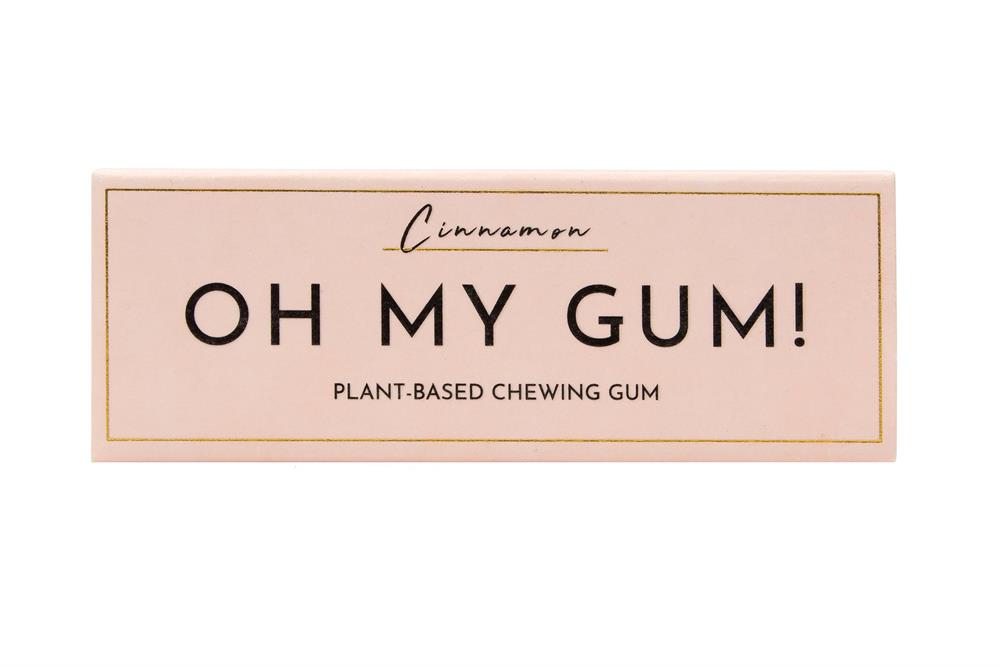 Oh My Gum_! Plant Based Cinnamon Chewing Gum 19g-pack of 12