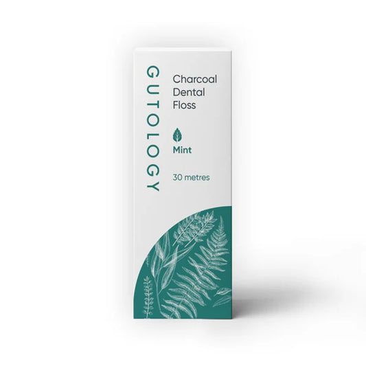 Gutology_Charcoal Dental Floss Biodegradable Mint Waxed