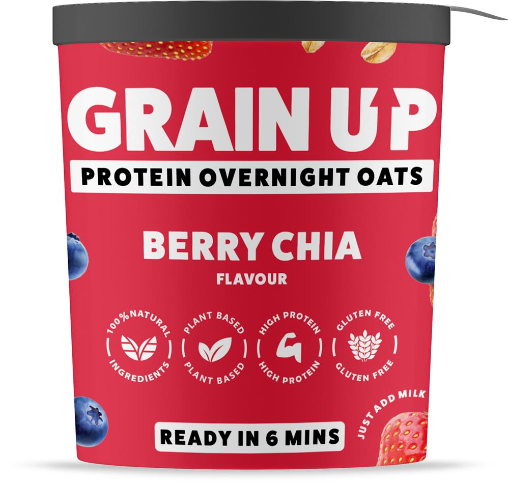 GRAIN UP_Overnight Oats - Berry Chia Pot 60g-pack of 4