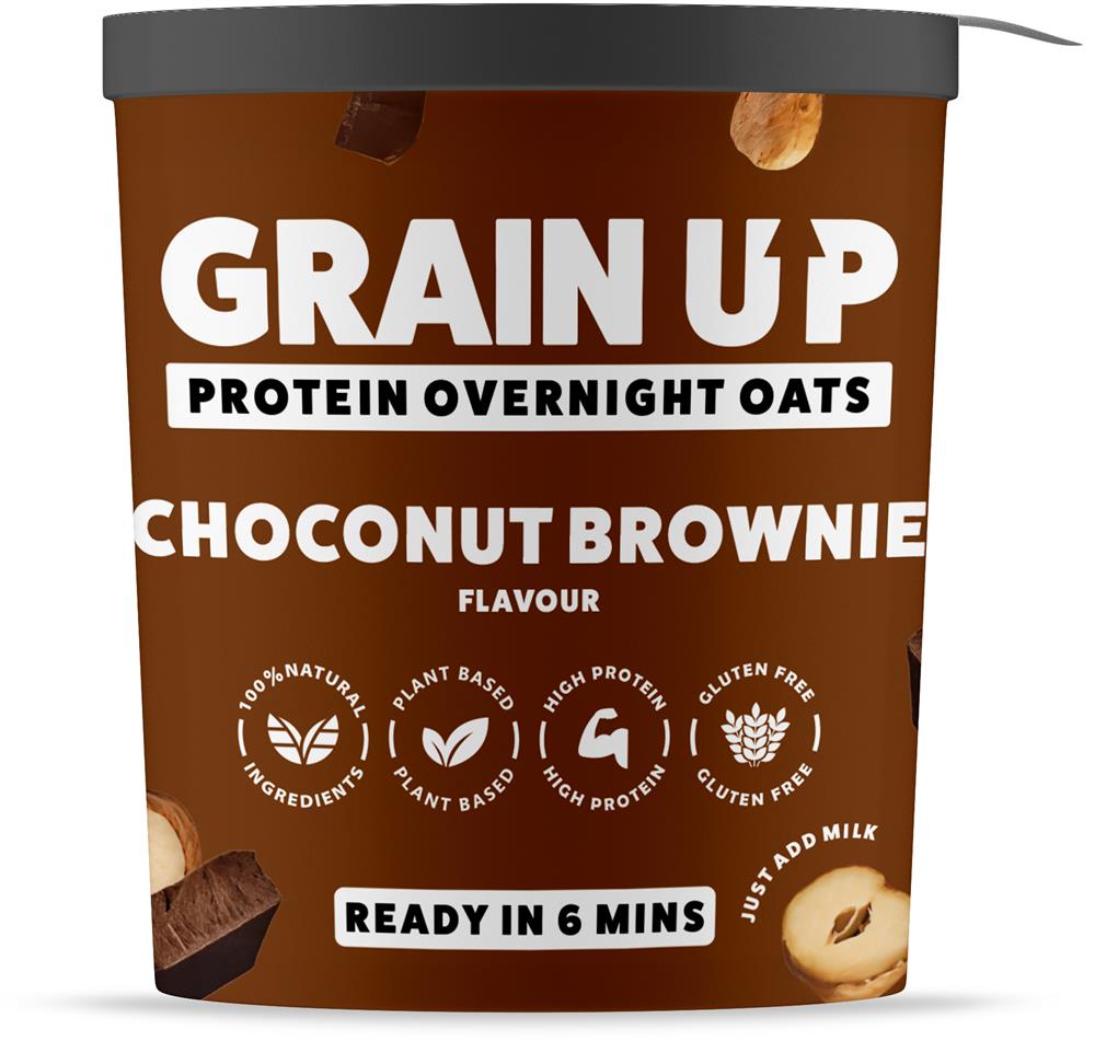 GRAIN UP_Overnight Oats - Choconut Brownie Pot 60g-pack of 4