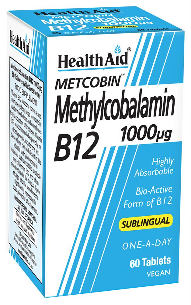 HealthAid_Methylcobalamin 1000mcg B12 - 60 Tablets