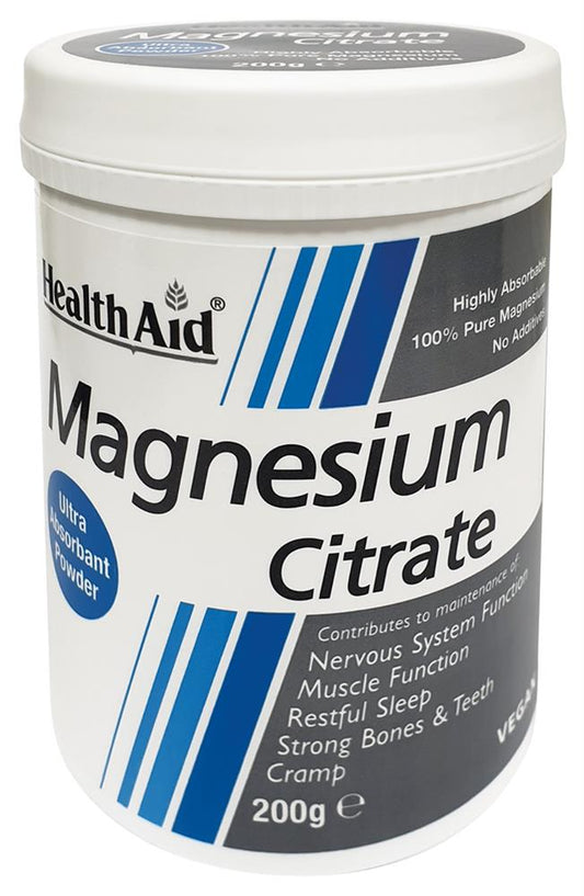 HealthAid_Magnesium Citrate Vegan 200g Powder