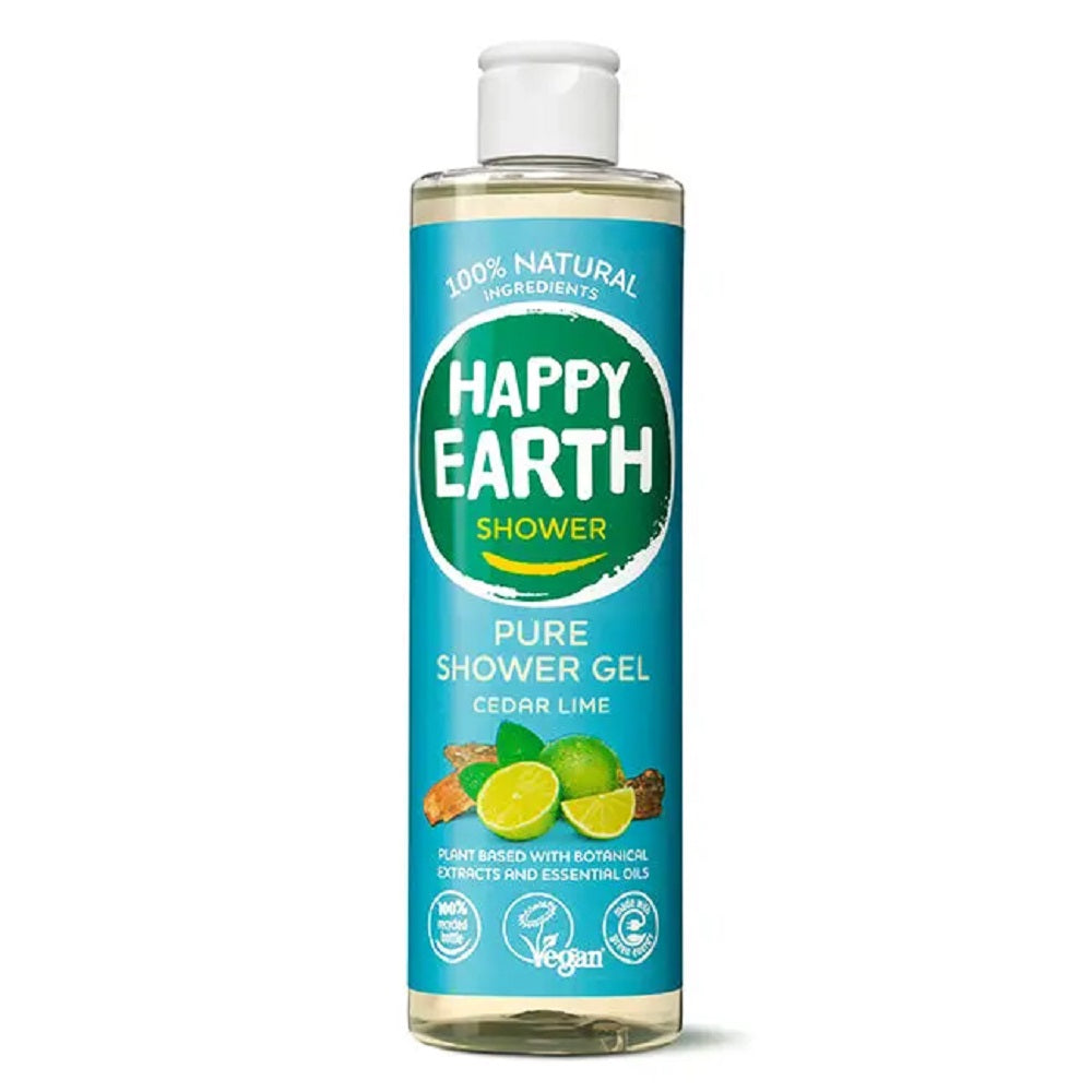 Happy Earth_Happy Earth Natural Shower Gel Cedar Lime 300ml-pack of 2