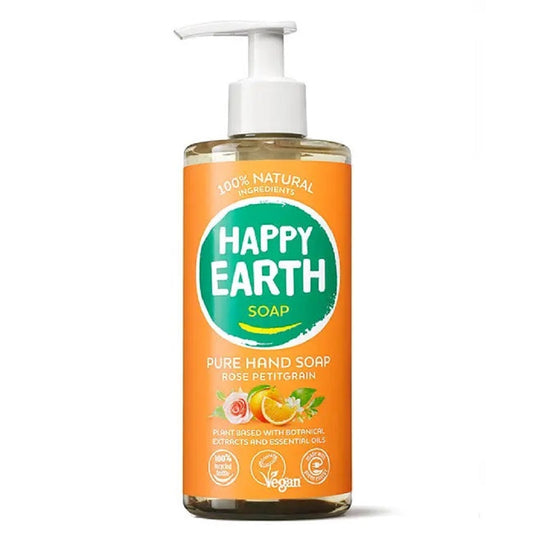 Happy Earth_Happy Earth Natural Hand Soap Rose Petitgrain 300ml-pack of 2