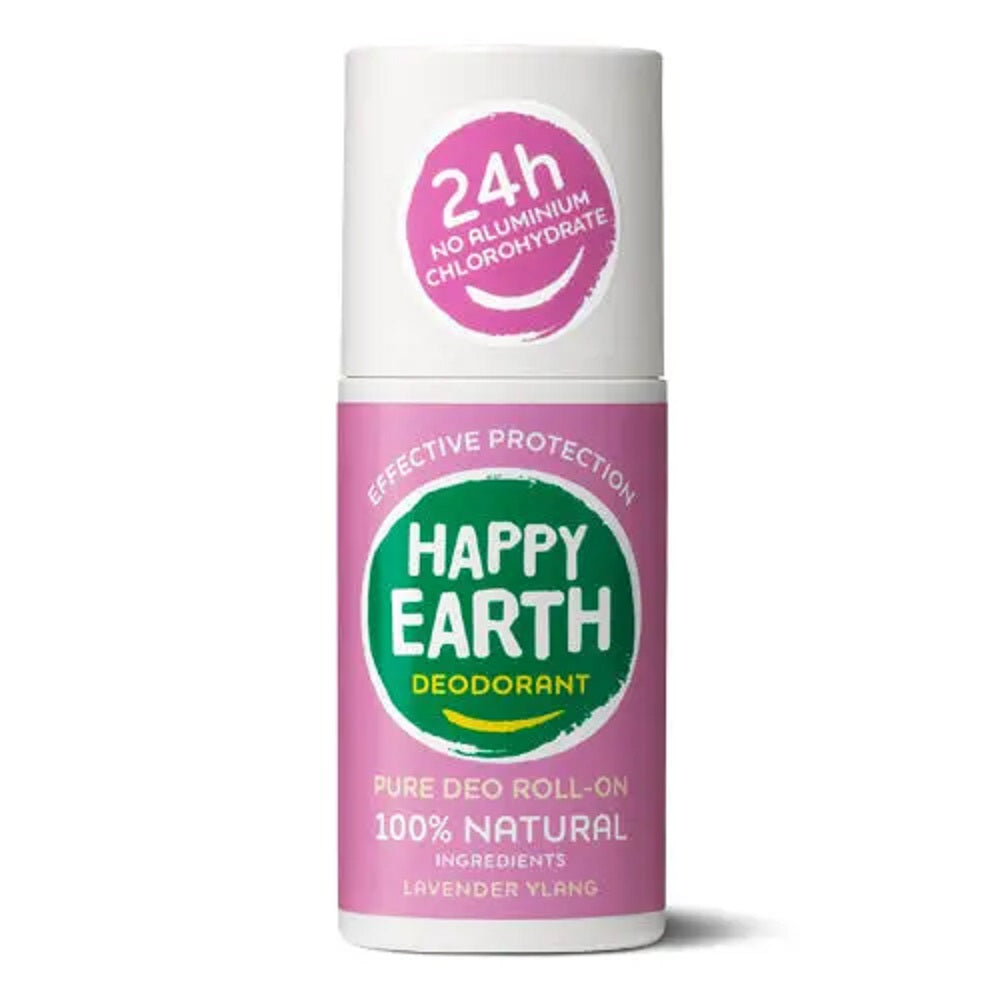 Happy Earth_100% Natural Deodorant Roll-On Lavender Ylang 75ml-pack of 2