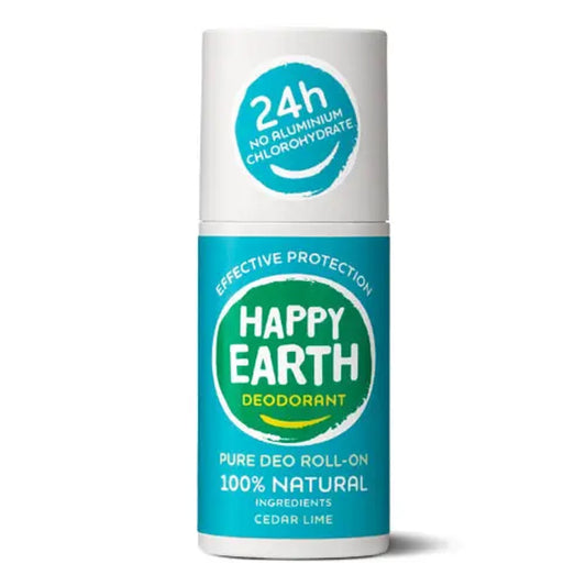 Happy Earth_Happy Earth Natural Deodorant Roll-On Cedar Lime 75ml-pack of 2