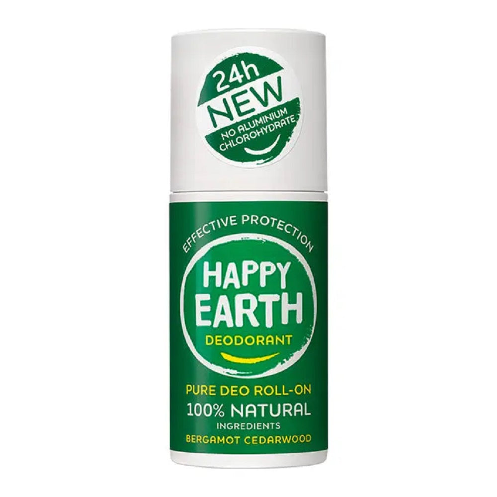 Happy Earth_Happy Earth Natural Deodorant Roller Bergamot Cedarwood 75ml-pack of 2