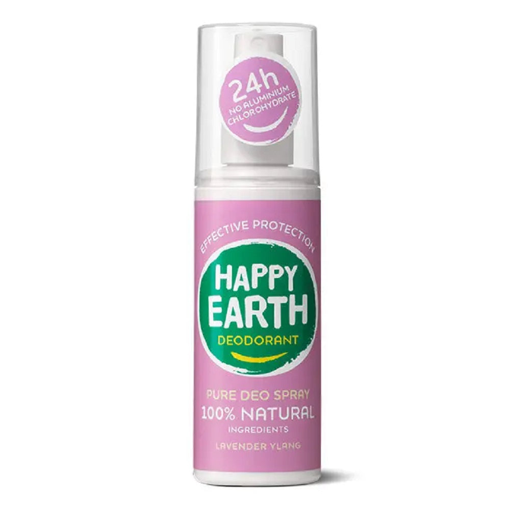 Happy Earth_Happy Earth Natural Deodorant Spray Lavender Ylang 100ml-pack of 2