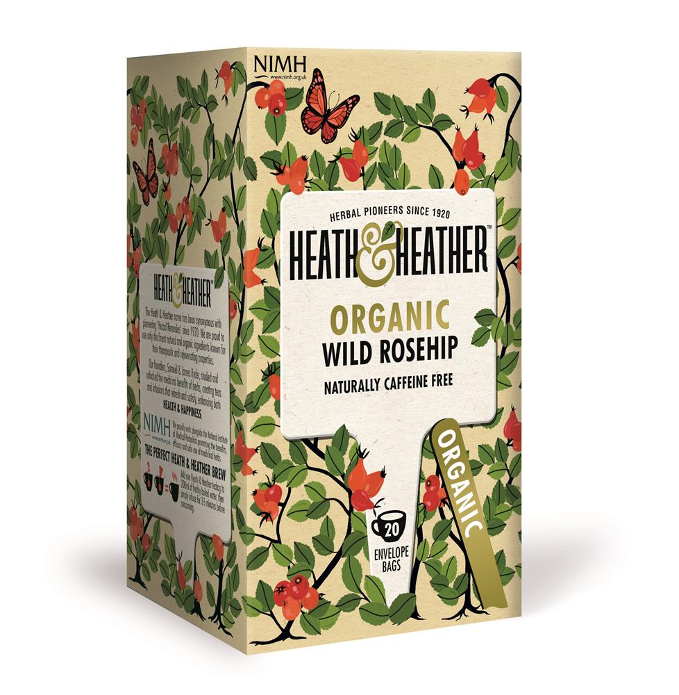 Heath And Heather_Organic Wild Rosehip 20 Bag