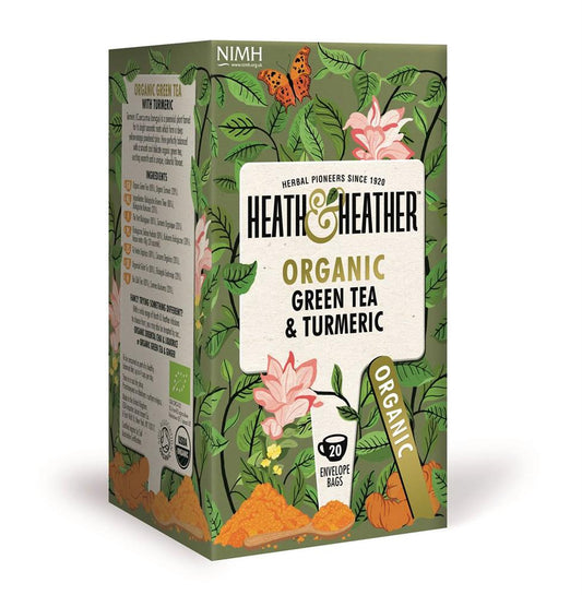Heath And Heather_Organic Green Tea & Turmeric 20 Bag