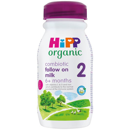 Hipp_Organic 2 Follow on Baby Milk RTF from 6 months 200ml-Pack of 8