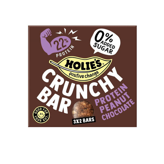 Holies_Cruchy Bar Protein Peanut Chocolate 120g-Pack of 3