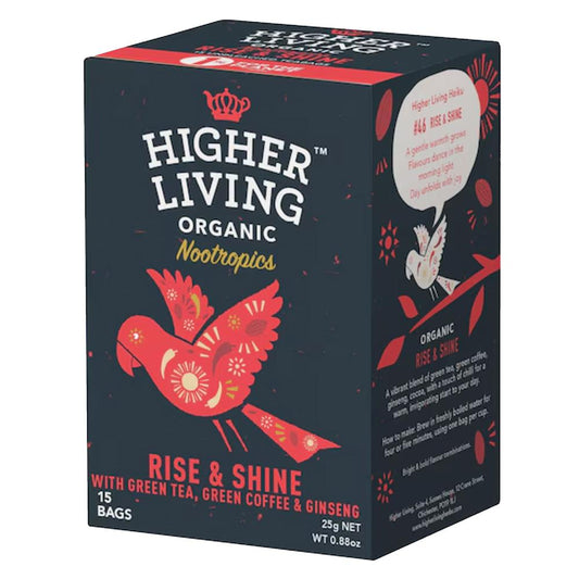 Higher Living_Nootropics Rise and Shine Tea - 15 bags-pack of 2