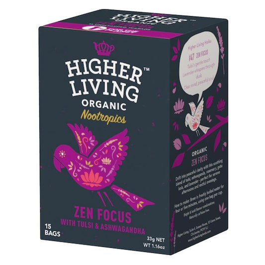 Higher Living_Nootropics Zen Focus Tea - 15 bags-pack of 2