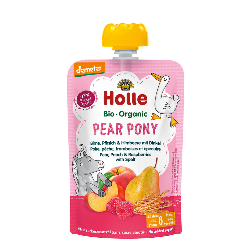 Holle_Organic Baby Food Pouch - Pear Pony 100g-pack of 4