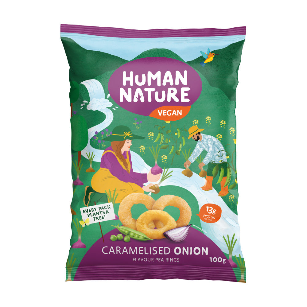 Human Nature_Caramelised Onion Pea Rings 100g-pack of 10