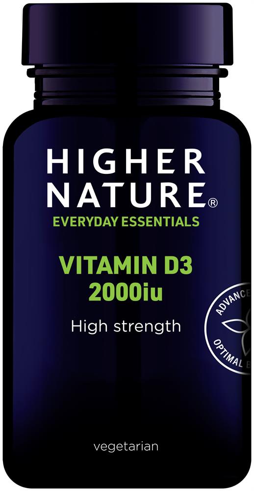 Higher Nature_High Strength Vitamin D3 60 Vegetarian Capsules