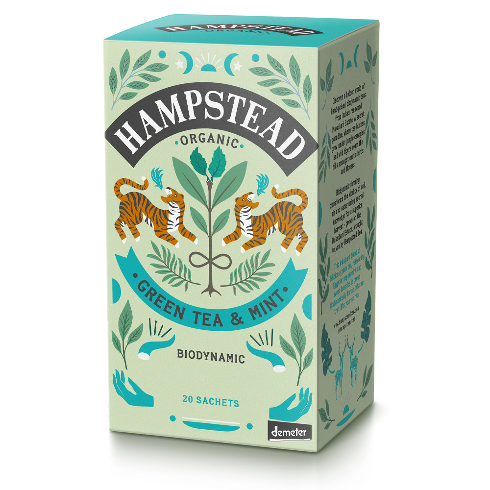 Hampstead Tea_Organic Demeter Mint Green 20 Bag