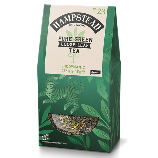 Hampstead Tea_Organic Demeter Green Leaf Tea Loose 100g-pack of 2