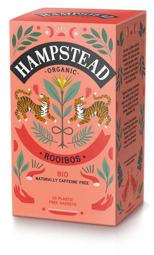 Hampstead Tea_Organic Rooibos Naturally Caffeine Free Tea 20 Tea Bags