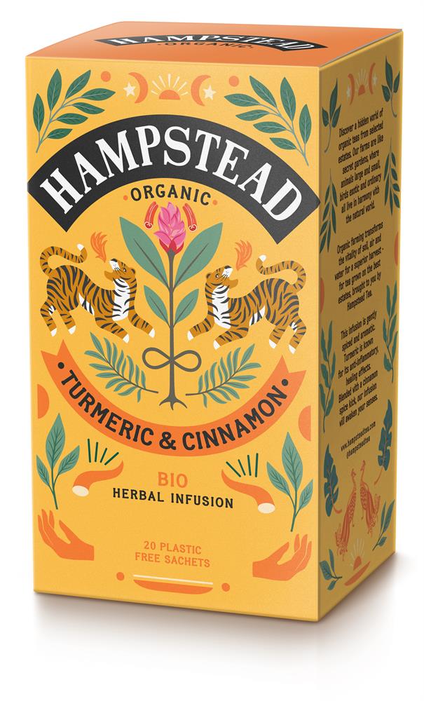Hampstead Tea_Organic Turmeric with Cinnamon Tea 20 Tea Bags