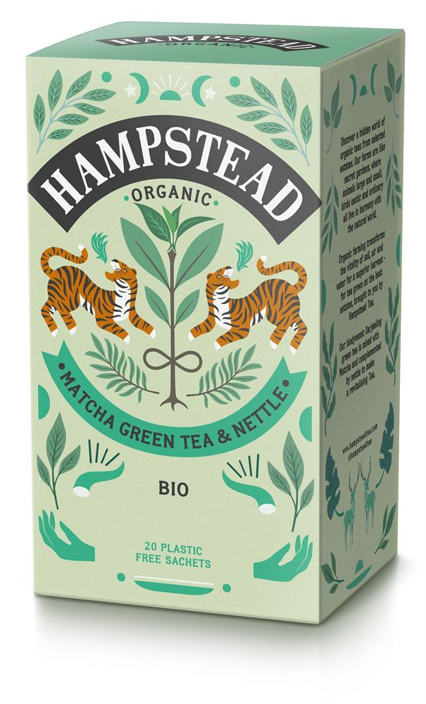 Hampstead Tea_Organic Matcha Green Tea with Nettle 20 Bag