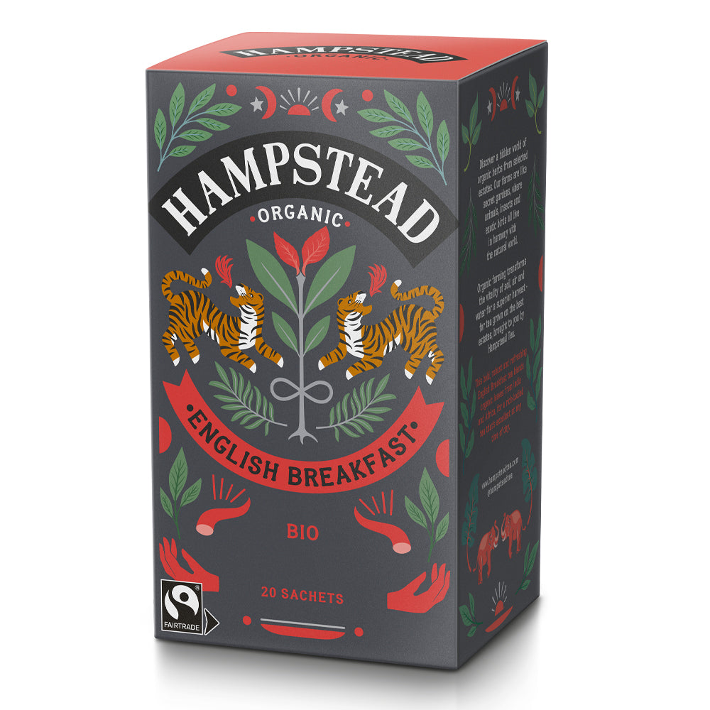 Hampstead Tea_Organic English Breakfast Tea 20 Bag-pack of 2