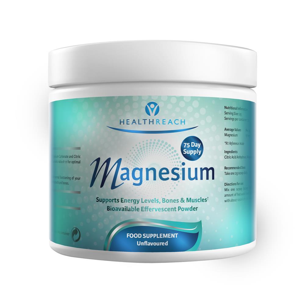 Healthreach_Magnesium Unflavoured Powder 150g 75 day