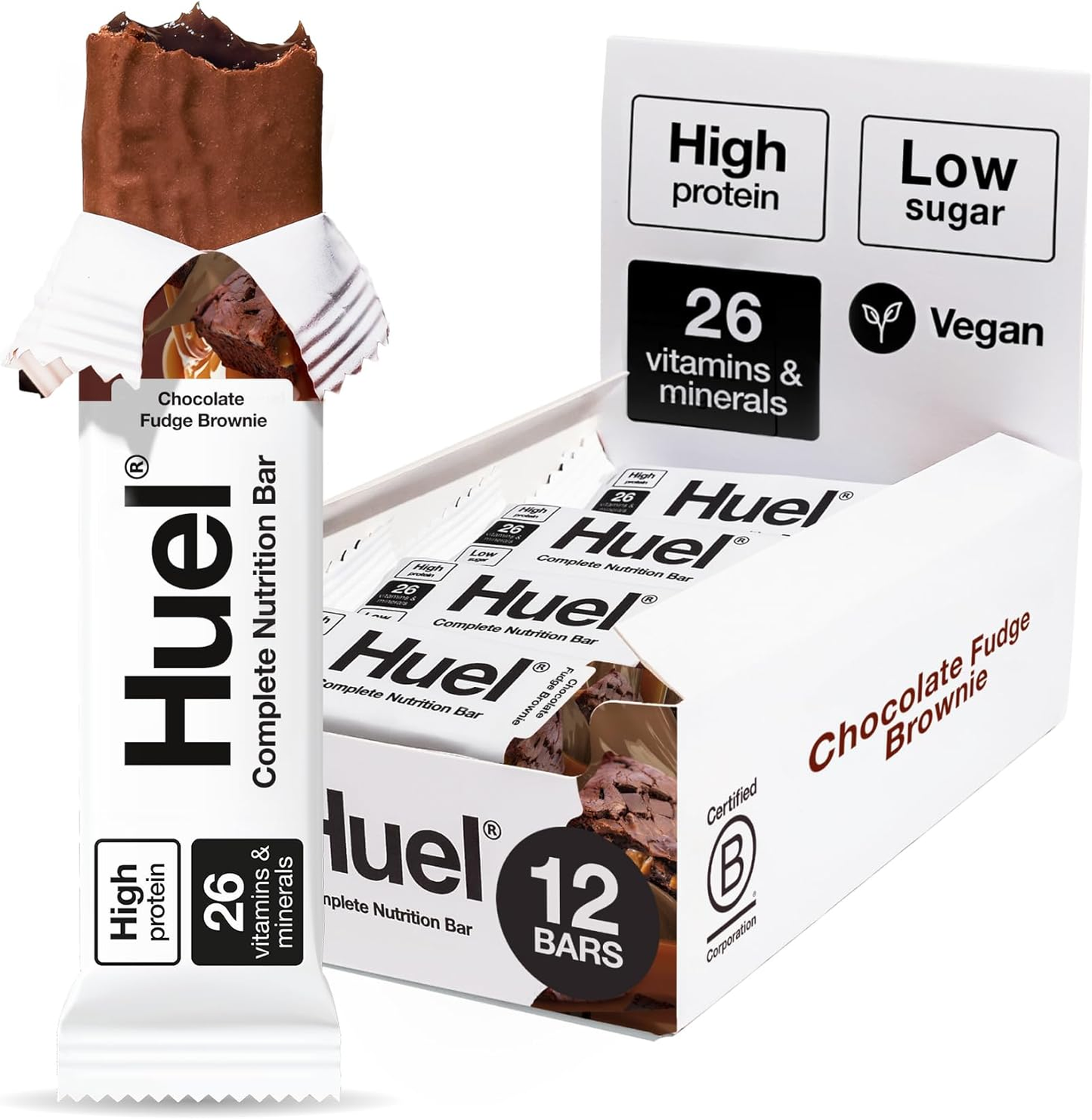 HUEL Complete Nutrition Bar 12x55g Chocolate Fudge Brownie