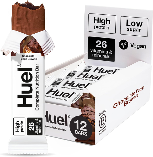 HUEL Complete Nutrition Bar 12x55g Chocolate Fudge Brownie