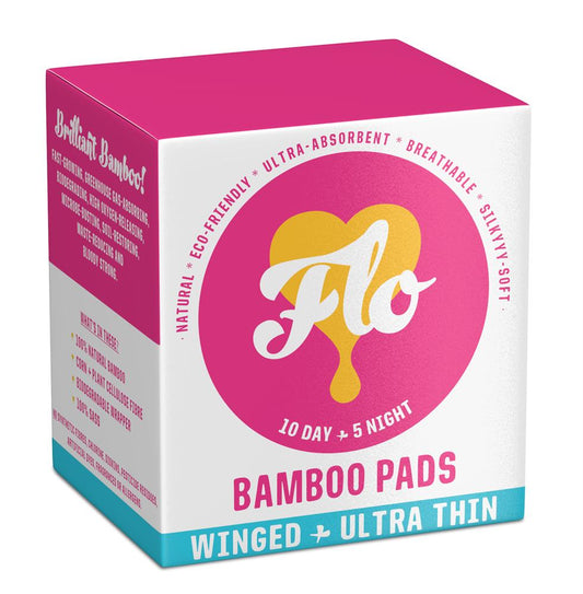 Here We Flo_Bamboo Pads Combo Pack (10 Day + 5 Night Pads)