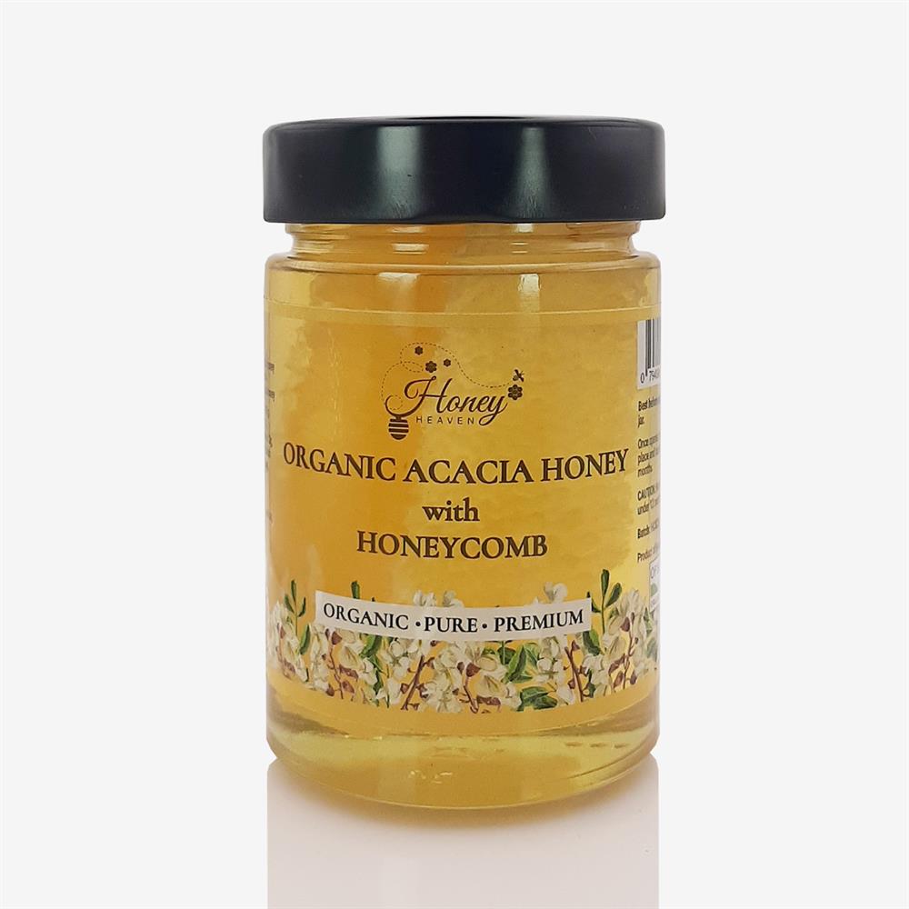 Honey Heaven_Organic Acacia Honey with Honeycomb 500g