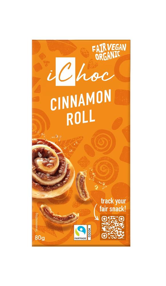 iChoc_Cinnamon Roll Chocolate Organic Vegan 80g