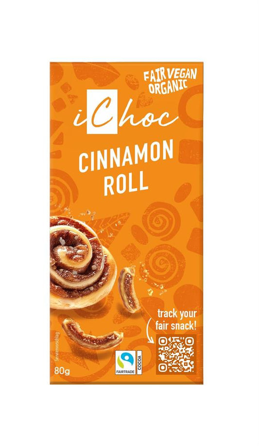 iChoc_Cinnamon Roll Chocolate Organic Vegan 80g