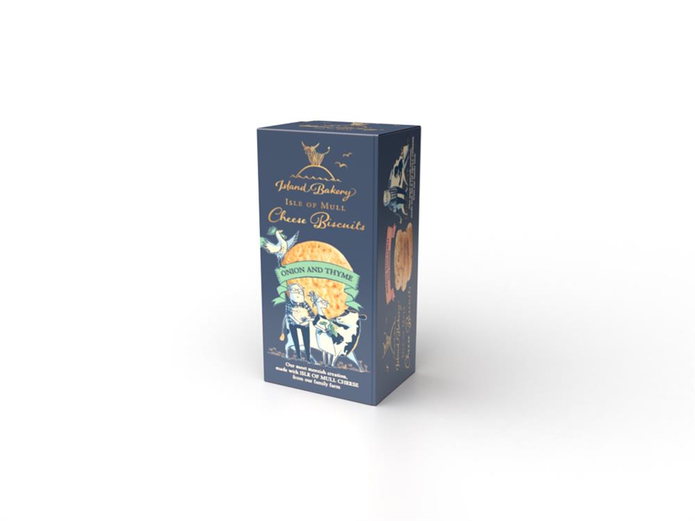 Island Bakery_Isle of Mull Cheese Biscuits with Onion and Thyme 100g-pack of 4