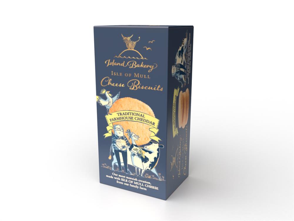 Island Bakery_Isle of Mull Cheese Biscuits Traditional Farmhouse Cheddar 100g-pack of 4