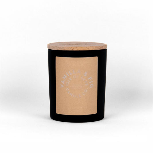 Isle of Skye_Vanilla & Fig Black Natural Wax Candle 9.5cm x 8cm x 8cm