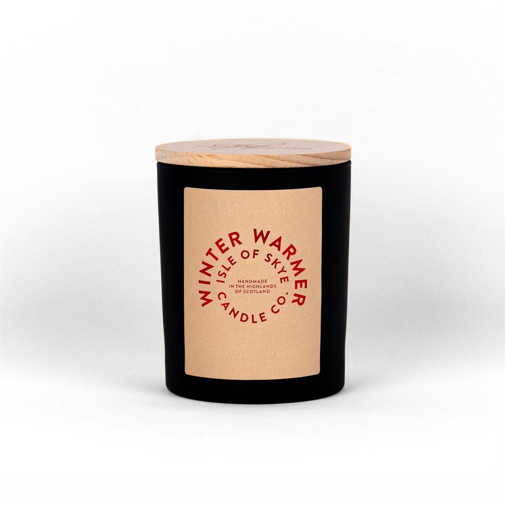 Isle of Skye_Winter Warmer Black Natural Wax Candle 9.5cm x 8cm x 8cm