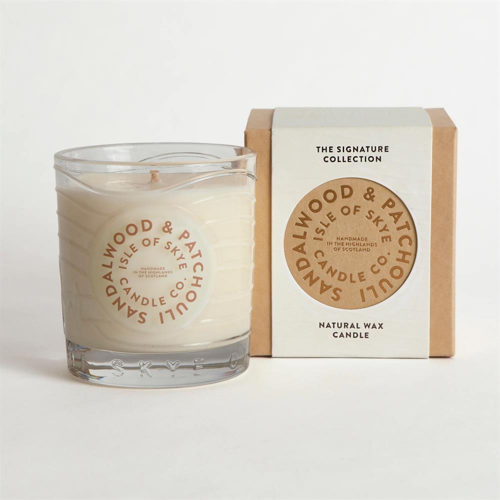 Isle of Skye_Sandalwood & Patchouli Natural Wax Candle 9.1cm x 8.2cm x 8.2cm