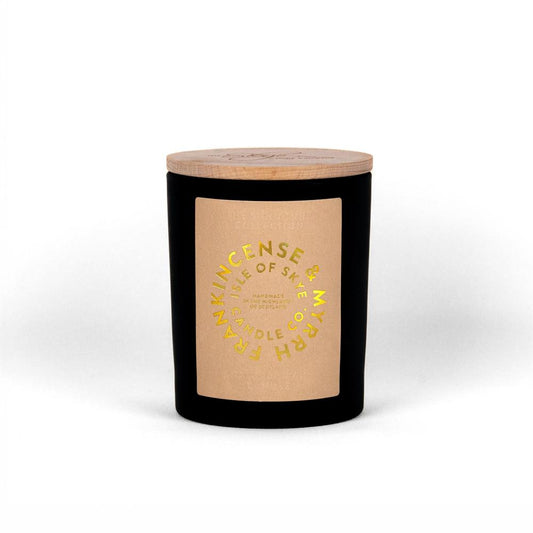 Isle of Skye_Frankincense & Myrrh Black Candle 9.5cm x 8cm x 8cm