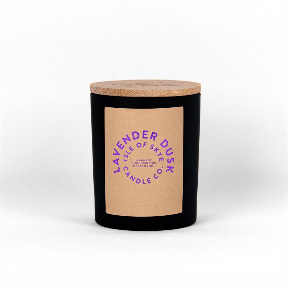 Isle of Skye_Lavender Dusk Black Natural Candle 9.5cm x 8cm x 8cm