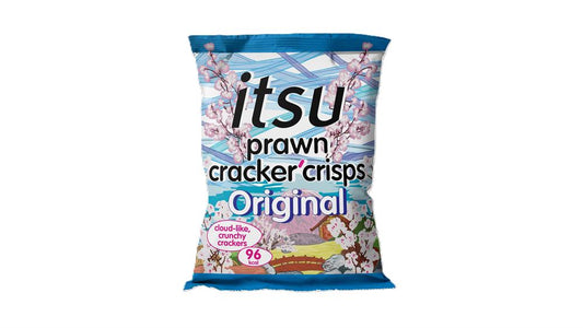Itsu_Original Miso & Soy Prawn Cracker Crisps Snack Bag 19g-Pack of 24