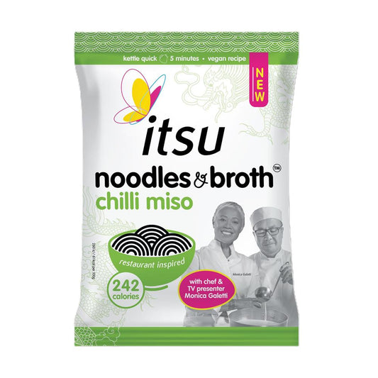 Itsu_Chilli Miso Noodles & Broth Pouch 85g-Pack of 6