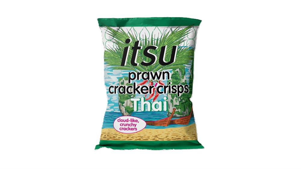 Itsu_Thai Sweet Chilli Prawn Cracker Crisps Sharing Bag 60g-Pack of 6