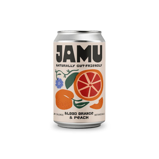 Jamu_Blood Orange & Peach Premium Prebiotic Soda 330ml-pack of 3