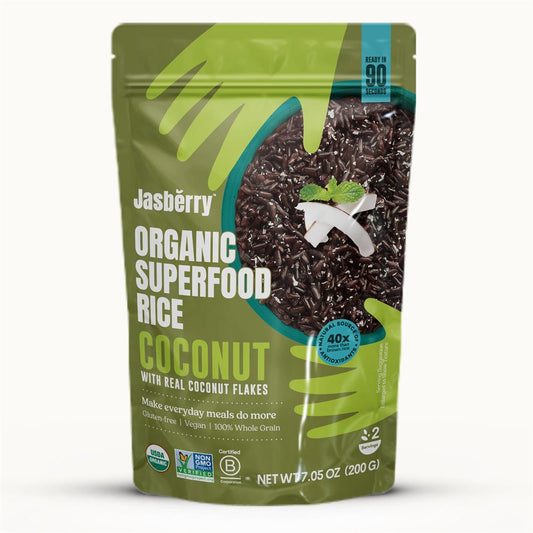 Jasberry_Organic Superfood Rice & Coconut 200g (Ready to Eat)-Pack of 2