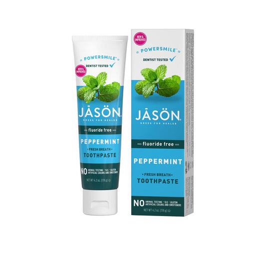 Jason_Powersmile Pappermint Fresh Breath Toothpaste Fluoride Free 119g