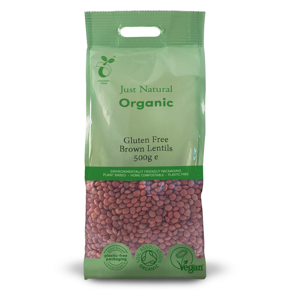 Just Natural Gluten Free_Organic Gluten Free Brown Lentils 500g
